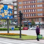 BOKS Illustration featured in Oviedo entrance mupi