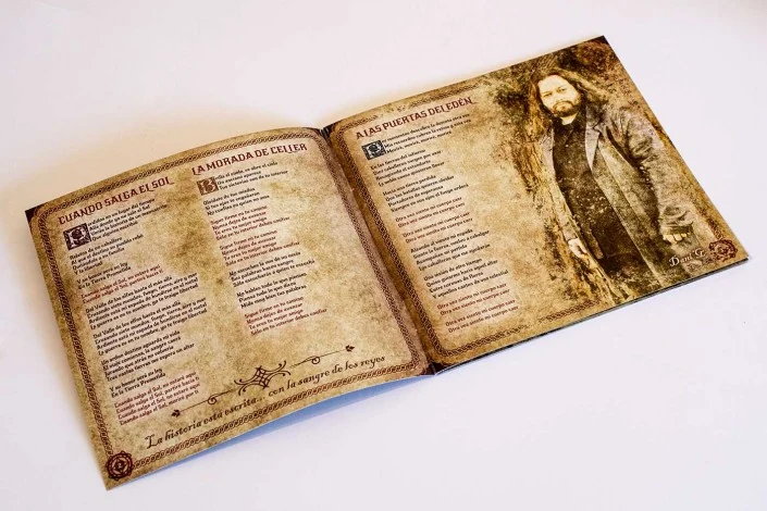 Photo detail of a inner page of Chronicles of Aravan leaflet artwork