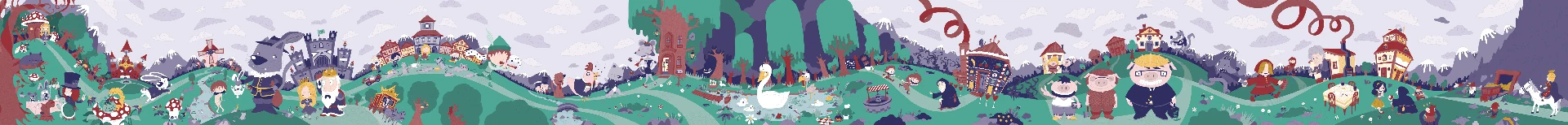 Panoramic vector illustration of Wondertales form Neverland Panoramic vector illustration of Wondertales form Neverland