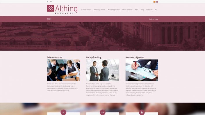 Althing abogados wordpress web design