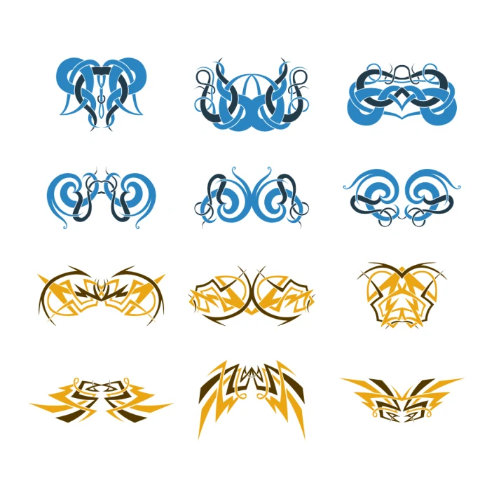 Vector celtic knotwork ornaments icon set design Vector celtic knotwork ornaments icon set design