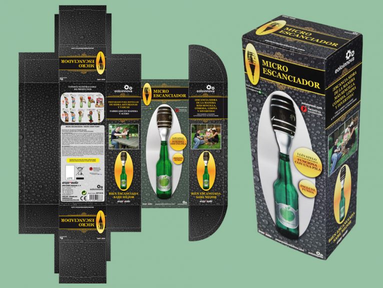 Cider pump packaging graphic design artwork