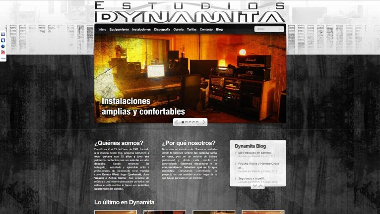 Dynamita studios recording web design