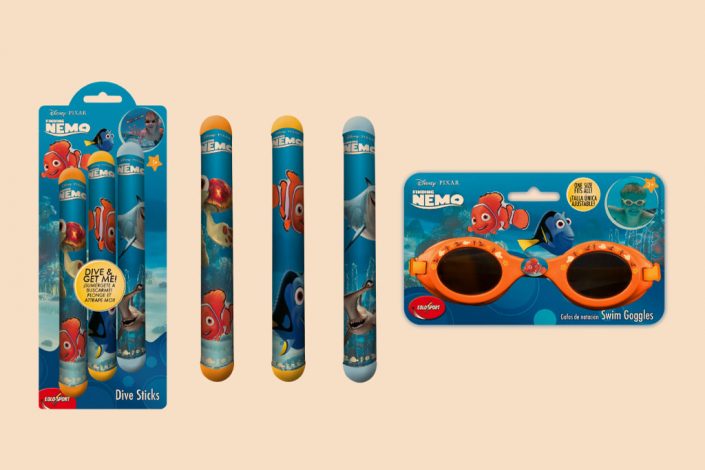 Pixar Nemo water toys graphic design artwork